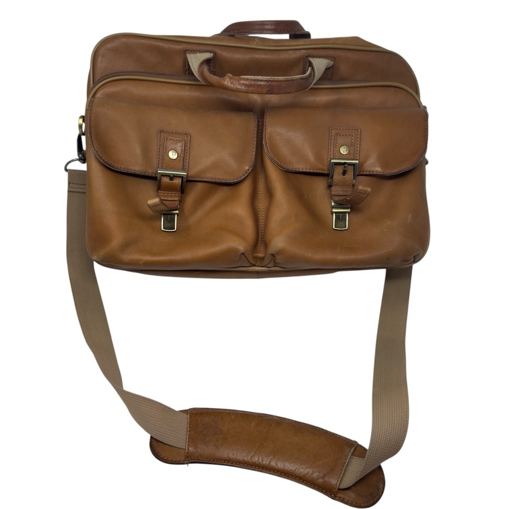 Protocol mens Leather Shoulder Laptop Bag satchel